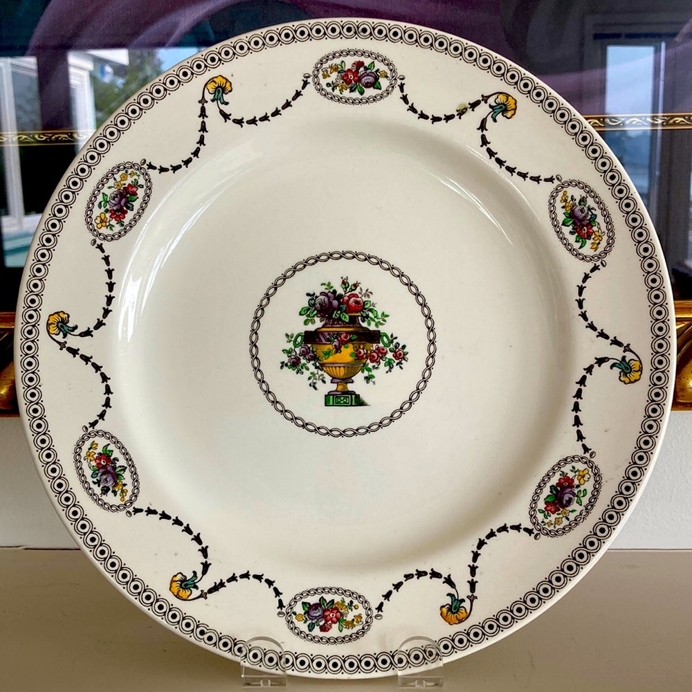 Floral Antique Dinner Plate